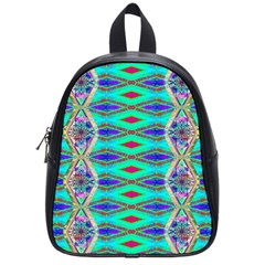 Techno Teal School Bag (small) by Thespacecampers