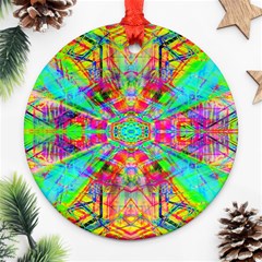 Terrestrial Burst Round Ornament (two Sides) by Thespacecampers