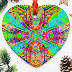 Terrestrial Burst Heart Ornament (two Sides) by Thespacecampers