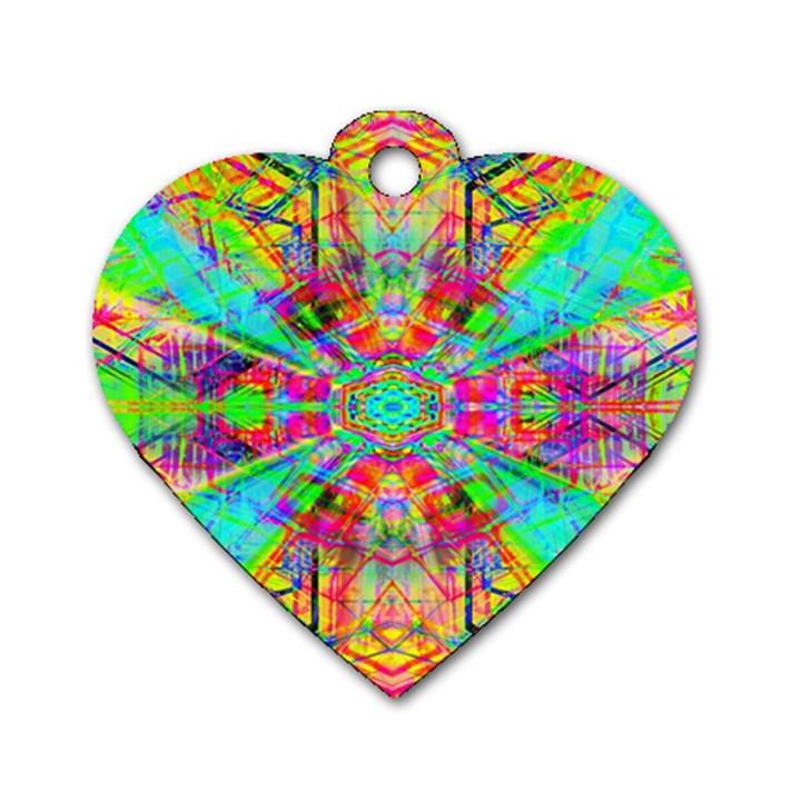 Terrestrial Burst Dog Tag Heart (One Side)