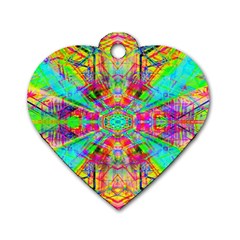 Terrestrial Burst Dog Tag Heart (two Sides)