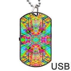 Terrestrial Burst Dog Tag Usb Flash (one Side) by Thespacecampers