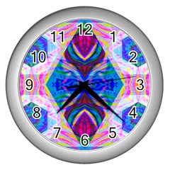 Tippy Flower Power Wall Clock (silver) by Thespacecampers