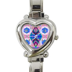 Tippy Flower Power Heart Italian Charm Watch by Thespacecampers