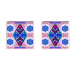 Tippy Flower Power Cufflinks (Square) Front(Pair)