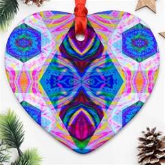 Tippy Flower Power Heart Ornament (two Sides) by Thespacecampers