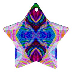 Tippy Flower Power Star Ornament (two Sides) by Thespacecampers