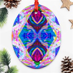 Tippy Flower Power Ornament (oval Filigree) by Thespacecampers