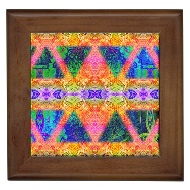 Triangular Dreams Framed Tile