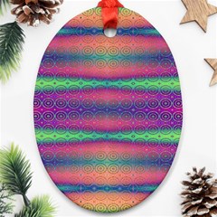 Universal Layers Oval Ornament (two Sides) by Thespacecampers