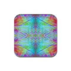 Watercolor Thoughts Rubber Square Coaster (4 Pack) by Thespacecampers