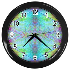 Watercolor Thoughts Wall Clock (black) by Thespacecampers