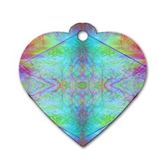 Watercolor Thoughts Dog Tag Heart (one Side) by Thespacecampers