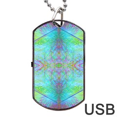 Watercolor Thoughts Dog Tag Usb Flash (two Sides) by Thespacecampers