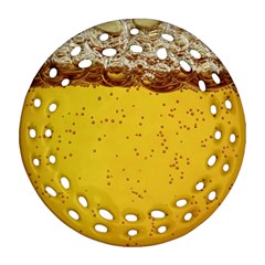 Beer-bubbles-jeremy-hudson Round Filigree Ornament (two Sides)