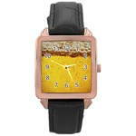 Beer-bubbles-jeremy-hudson Rose Gold Leather Watch  Front