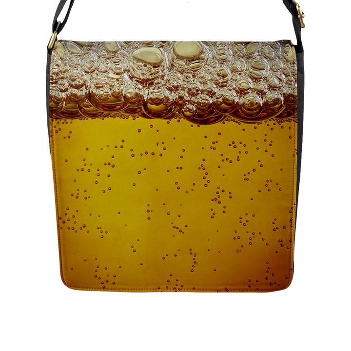 Beer-bubbles-jeremy-hudson Flap Closure Messenger Bag (L)