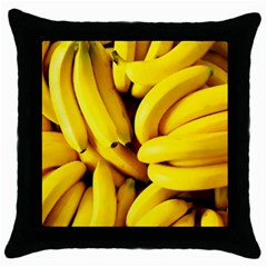 Banana Throw Pillow Case (black)