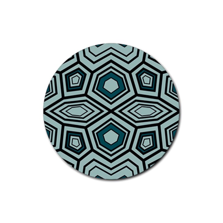 Abstract pattern geometric backgrounds Rubber Coaster (Round)