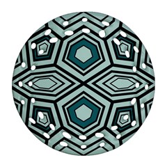 Abstract Pattern Geometric Backgrounds Round Filigree Ornament (two Sides) by Eskimos