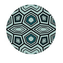 Abstract Pattern Geometric Backgrounds Mini Round Pill Box by Eskimos