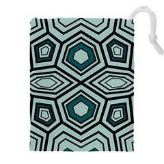 Abstract Pattern Geometric Backgrounds Drawstring Pouch (5xl) by Eskimos