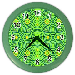 Abstract Pattern Geometric Backgrounds  Color Wall Clock by Eskimos