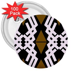 Abstract Pattern Geometric Backgrounds  3  Buttons (100 Pack)  by Eskimos