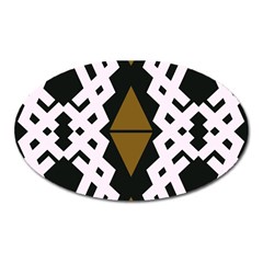 Abstract Pattern Geometric Backgrounds  Oval Magnet by Eskimos