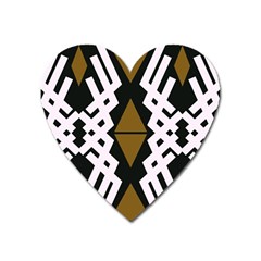 Abstract Pattern Geometric Backgrounds  Heart Magnet by Eskimos