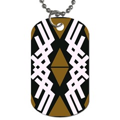 Abstract Pattern Geometric Backgrounds  Dog Tag (one Side) by Eskimos