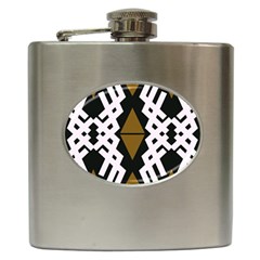 Abstract Pattern Geometric Backgrounds  Hip Flask (6 Oz) by Eskimos