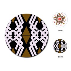 Abstract Pattern Geometric Backgrounds  Playing Cards Single Design (round) by Eskimos