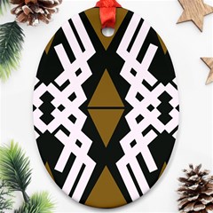 Abstract Pattern Geometric Backgrounds  Oval Ornament (two Sides) by Eskimos