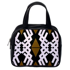 Abstract Pattern Geometric Backgrounds  Classic Handbag (one Side) by Eskimos