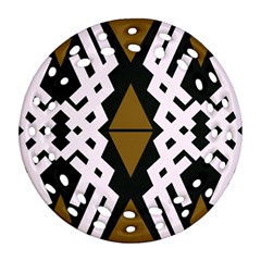 Abstract Pattern Geometric Backgrounds  Round Filigree Ornament (two Sides) by Eskimos