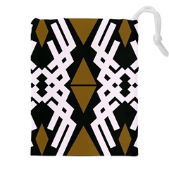 Abstract Pattern Geometric Backgrounds  Drawstring Pouch (4xl) by Eskimos