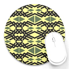 Abstract Pattern Geometric Backgrounds Round Mousepads by Eskimos