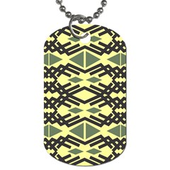 Abstract Pattern Geometric Backgrounds Dog Tag (one Side) by Eskimos