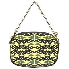 Abstract Pattern Geometric Backgrounds Chain Purse (two Sides) by Eskimos