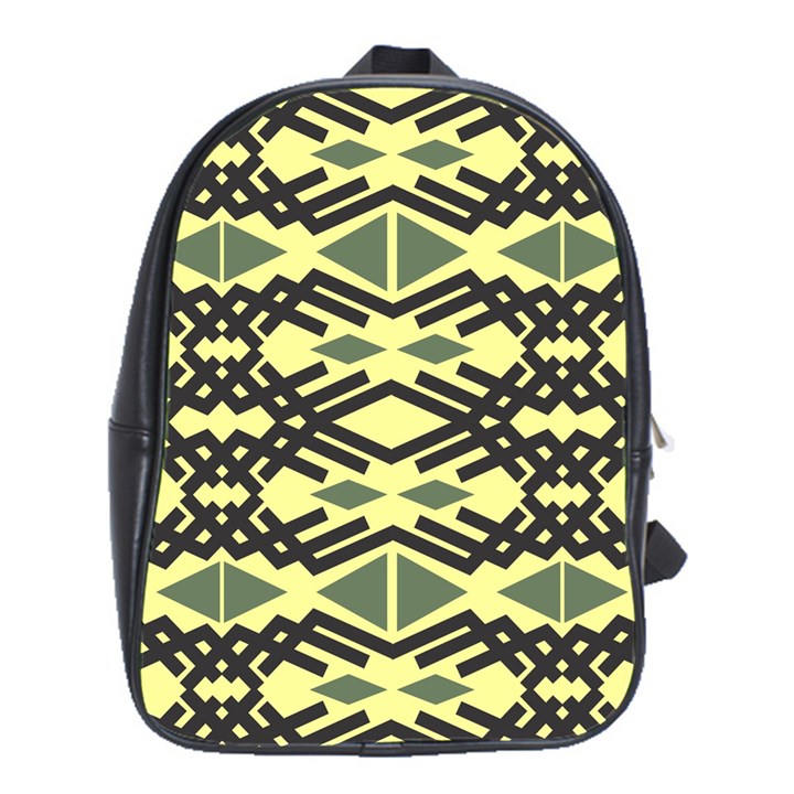 Abstract pattern geometric backgrounds School Bag (Large)