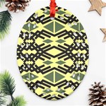 Abstract pattern geometric backgrounds Oval Filigree Ornament (Two Sides) Back