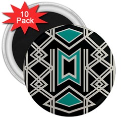 Abstract Pattern Geometric Backgrounds  3  Magnets (10 Pack)  by Eskimos