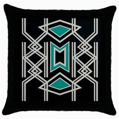 Abstract Pattern Geometric Backgrounds  Throw Pillow Case (black)