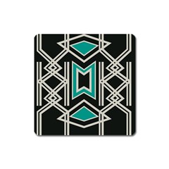 Abstract Pattern Geometric Backgrounds  Square Magnet by Eskimos