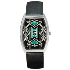 Abstract Pattern Geometric Backgrounds  Barrel Style Metal Watch by Eskimos