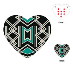 Abstract Pattern Geometric Backgrounds  Playing Cards Single Design (heart)