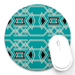 Abstract Pattern Geometric Backgrounds  Round Mousepads by Eskimos