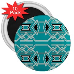 Abstract Pattern Geometric Backgrounds  3  Magnets (10 Pack)  by Eskimos