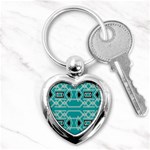 Abstract pattern geometric backgrounds  Key Chain (Heart) Front